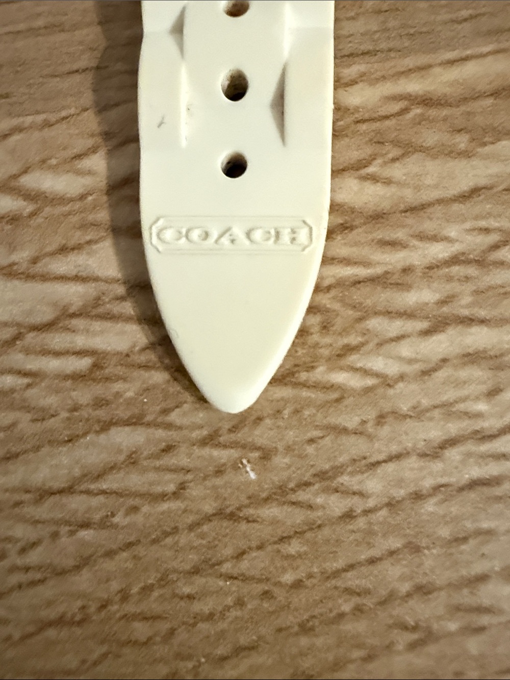 Coach Cream Silicone Strap Watch with Silver Dial - Picture 6 of 8